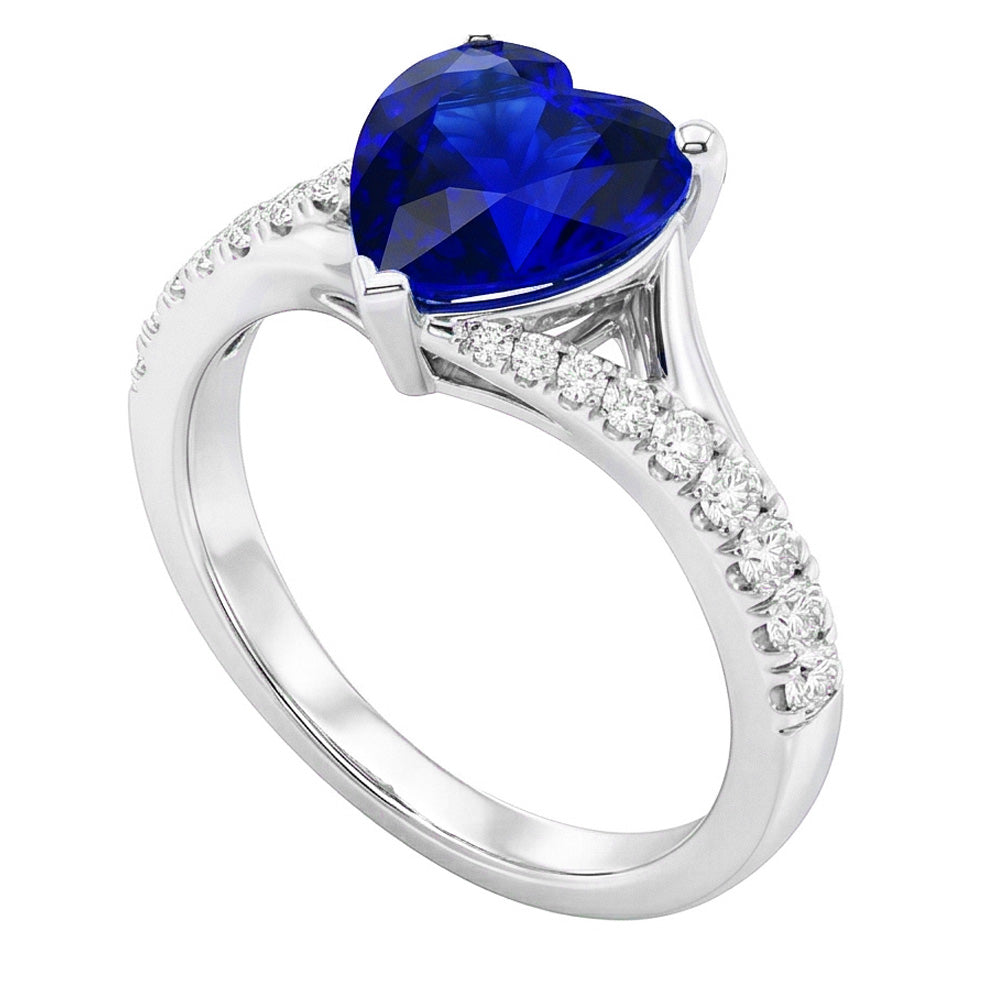 echter round diamant 3.50Karat ring Draufsicht