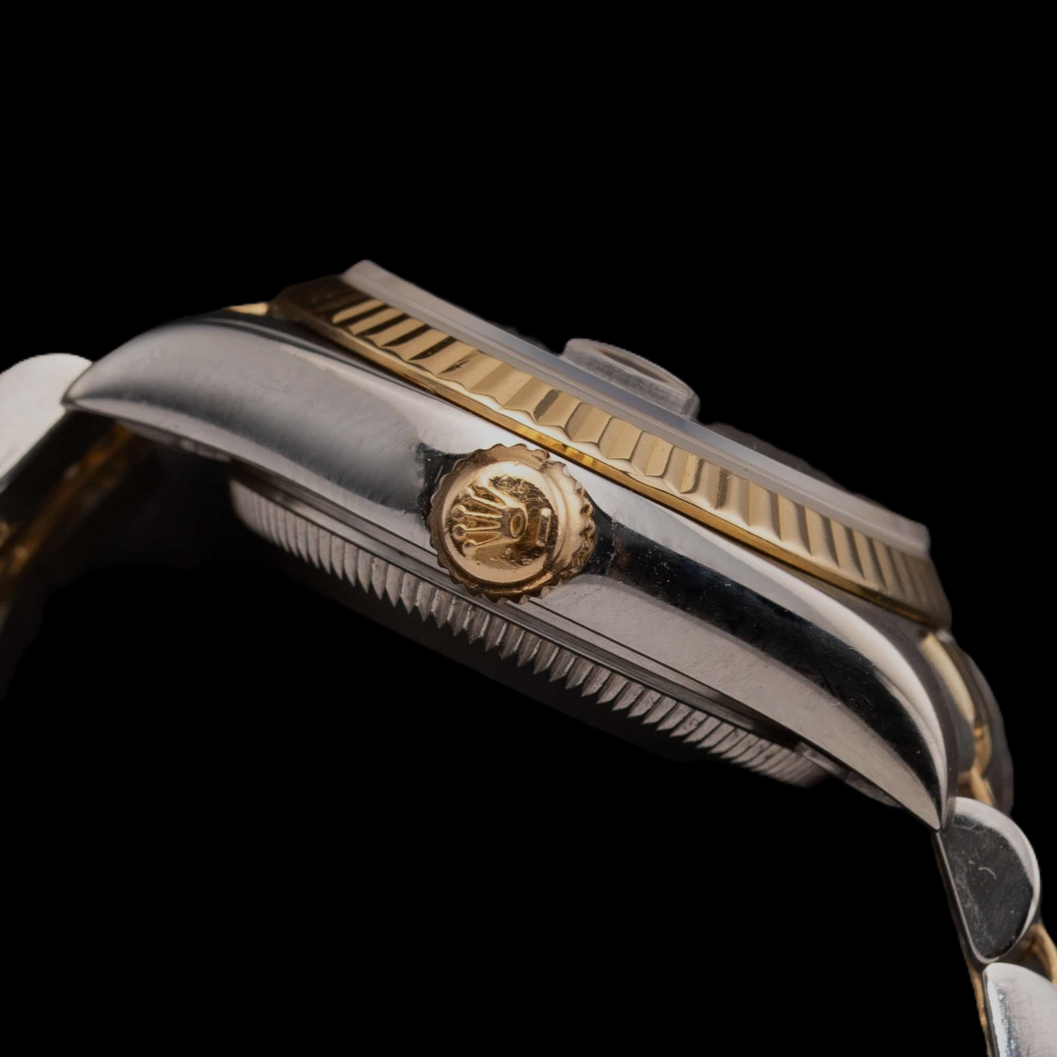 Damenuhr Rolex Datejust Oyster aus massivem Gold und Edelstahl