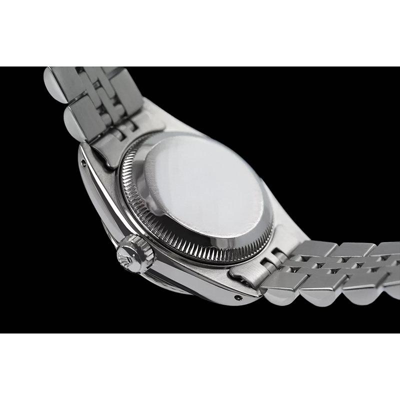 Damenuhr Rolex Datejust Zifferblatt Edelstahl Jubilee Armband geriffelte Lünette