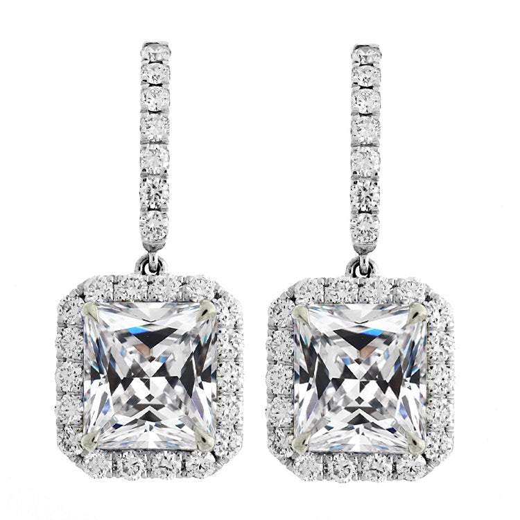 Ohrhänger 14K Weißgold mit Diamant – Hauptansicht