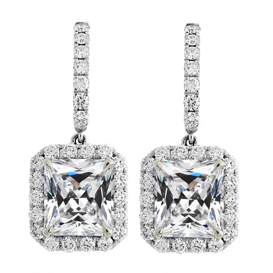 Ohrhänger 14K Weißgold mit Diamant – Hauptansicht