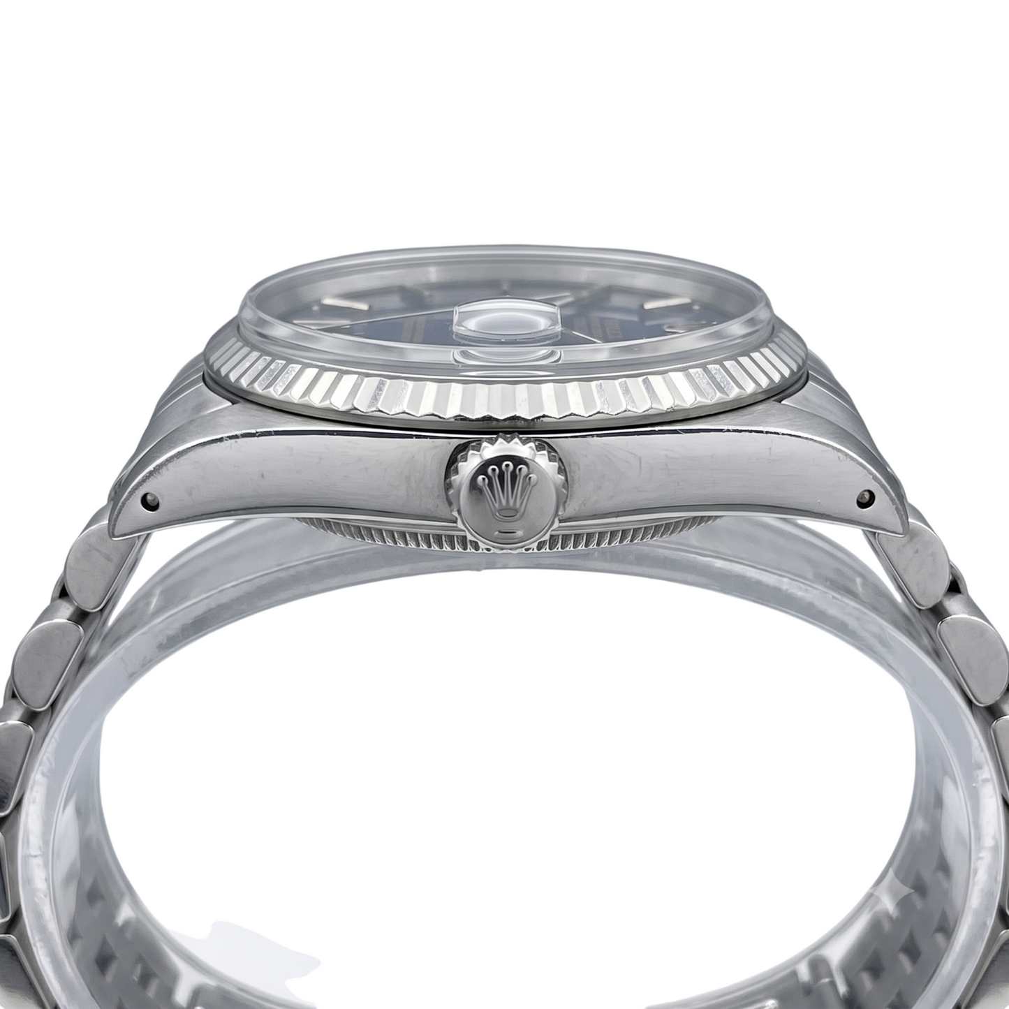 Date Just Rolex Herrenuhr Blau Stick-Zifferblatt Edelstahl Datejust SCHNELLES EINSTELLEN