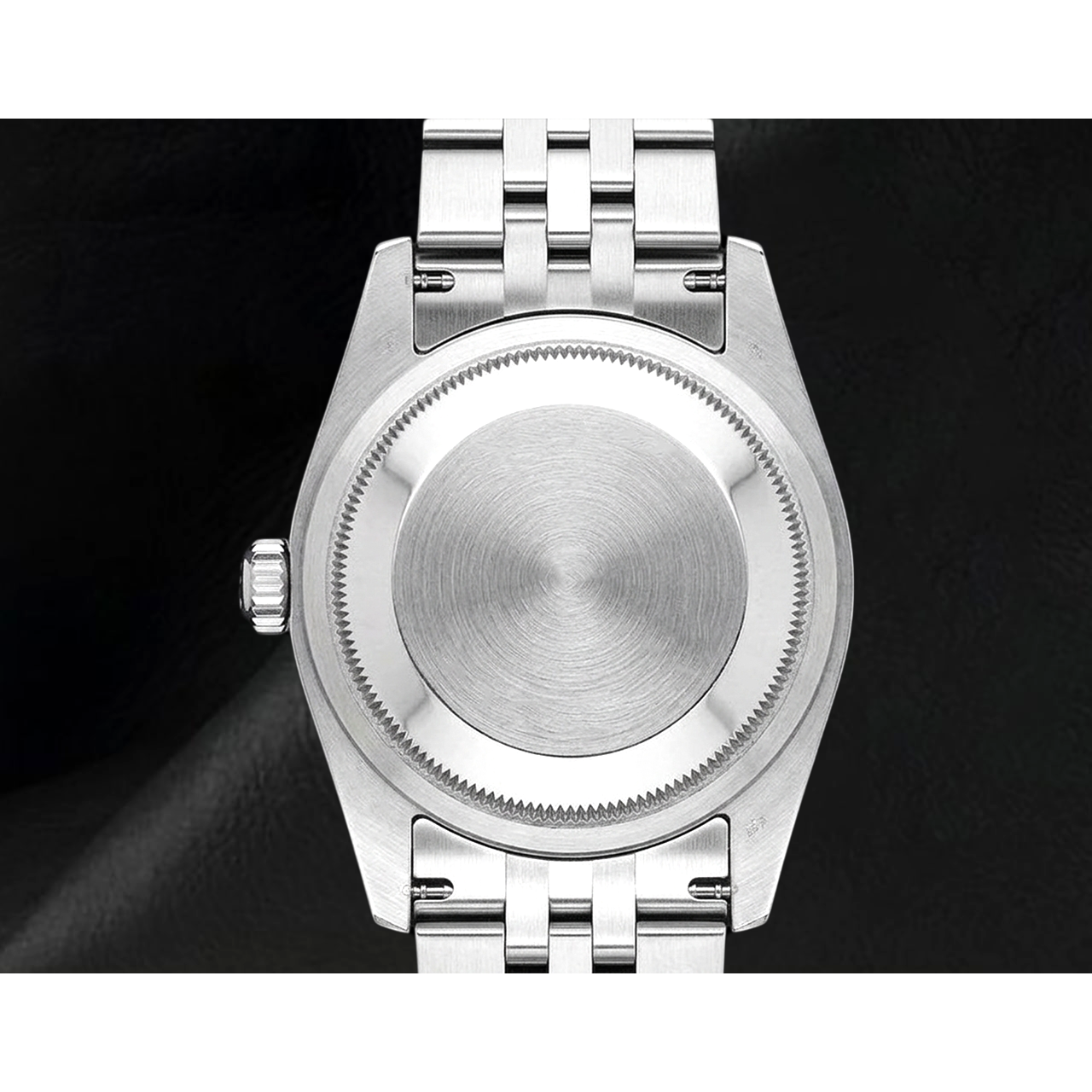 Date-just 31 mm Rolex Weißgold-Uhr mit geriffelter Lünette