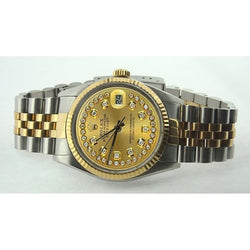 Date Just Rolex Oyester Datejust Champagner-Diamant-Zifferblatt