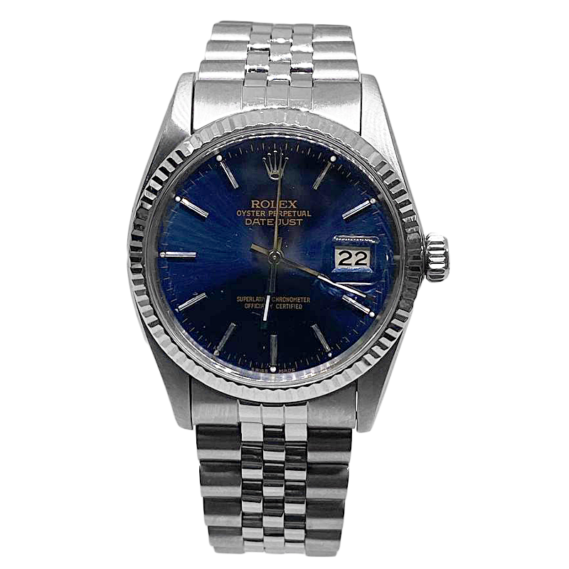 Blau Stick-Zifferblatt Edelstahl Rolex