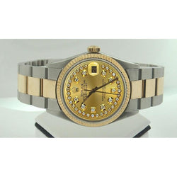 Date Just Rolex Oyster Diamant Zifferblatt Luxusuhr Edelstahl Betrachten SCHNELLES EINSTELLEN