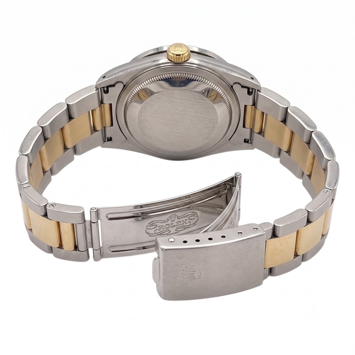 Datejust Rolex Herren Gelbgold Edelstahl Zweifarbig Uhr SCHNELLES EINSTELLEN