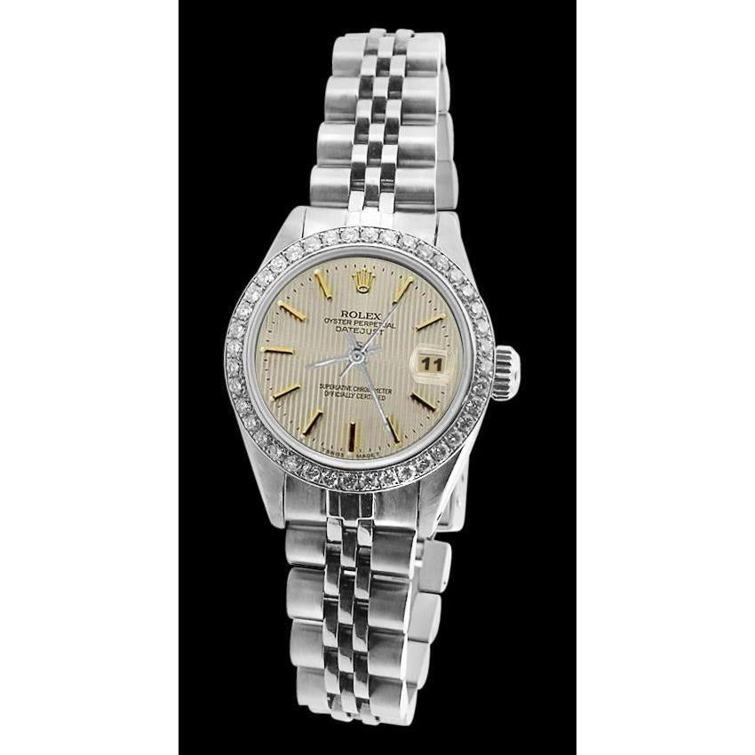 Datejust Rolex-Uhr, weißes Stock-Zifferblatt