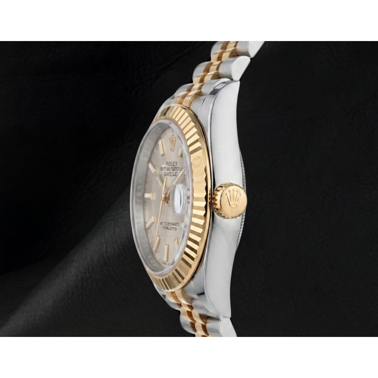 Datejust 279173 Rolex Leuchtendes Zifferblatt Geriffelt Bicolor 28 mm Jubilee Damenuhr
