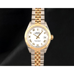Datejust 279173 Rolex Weißes Römisches Zifferblatt Bicolor Damenuhr