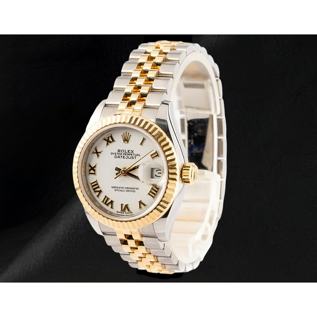 Datejust 279173 Rolex Weißes Römisches Zifferblatt Bicolor Damenuhr