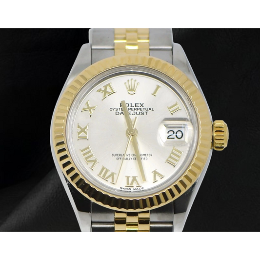 Datejust 28 mm Rolex Edelstahl & Gelbgold 279173 Damenuhr
