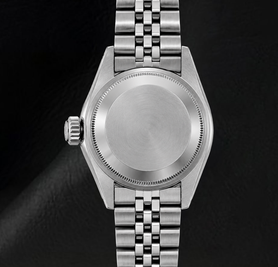 Rolex 6916 Datejust 26 mm Edelstahl Uhr mit blauem Diamantzifferblatt und Diamantlünette