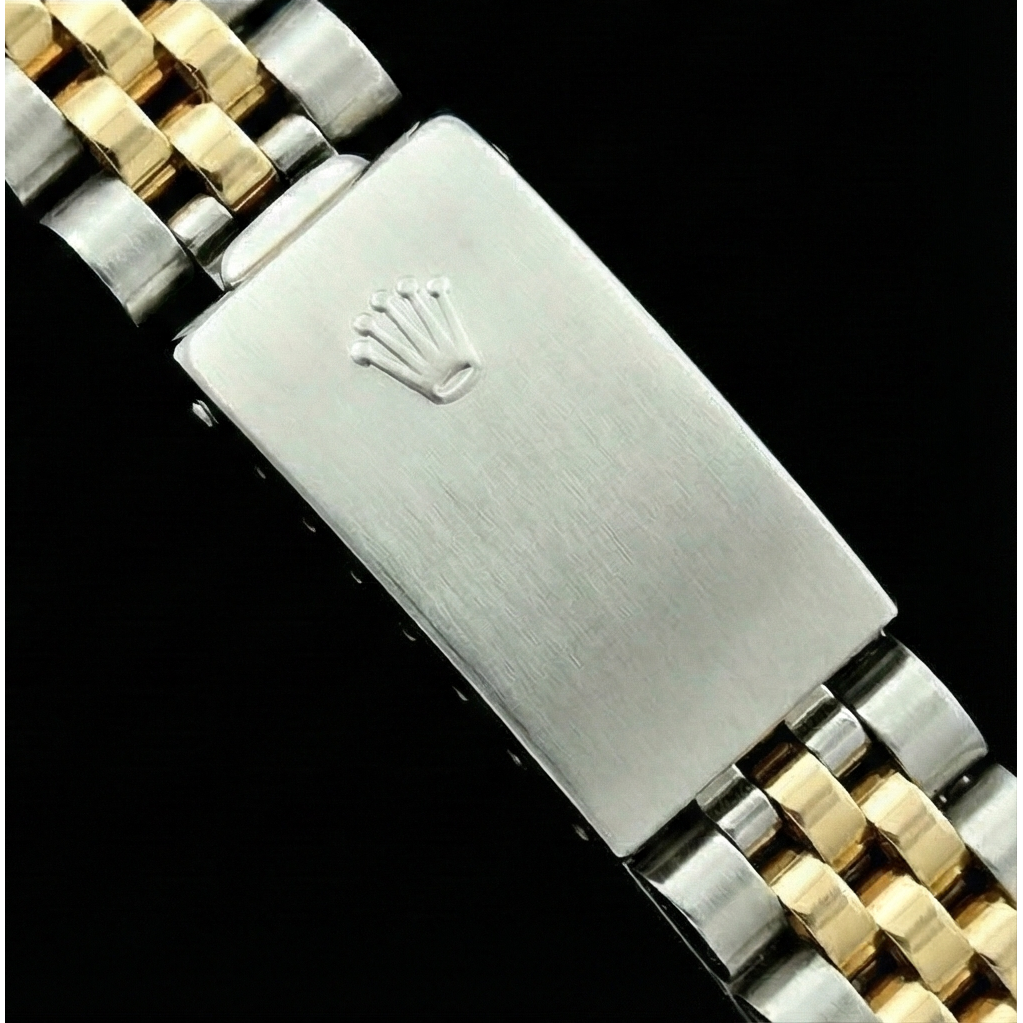 Datejust Champagner Stick-Zifferblatt Rolex Dame Betrachten Edelstahl & Lünette