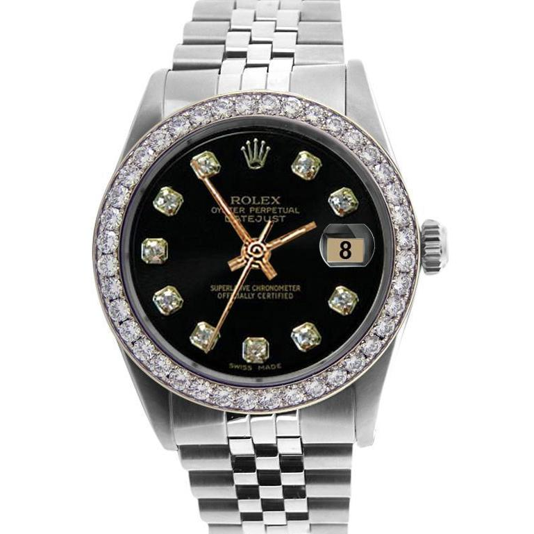 Datejust Perpetual Rolex Edelstahl Jubilee Diamant Zifferblatt Lünette Herrenuhr SCHNELLES EINSTELLEN

