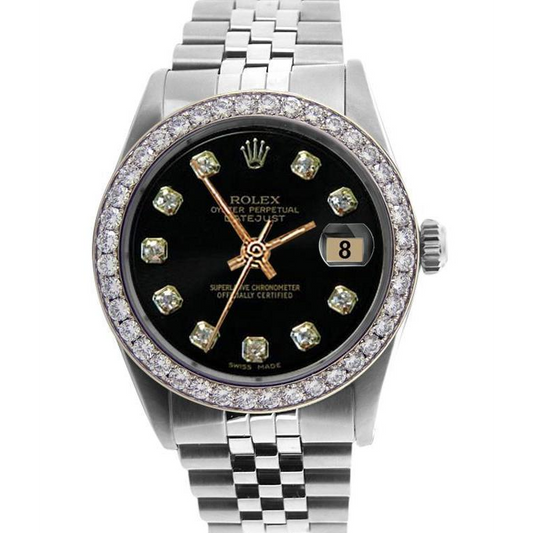Datejust Perpetual Rolex Edelstahl Jubilee Diamant Zifferblatt Lünette Herrenuhr SCHNELLES EINSTELLEN
