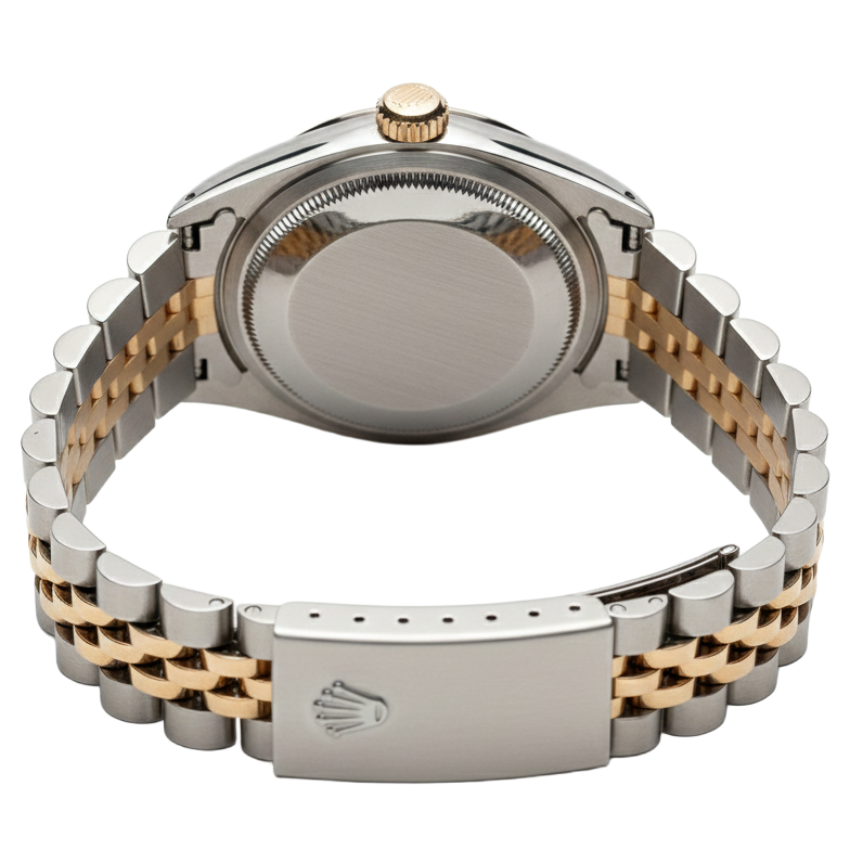 Datejust Rolex-Damenuhr mit zweifarbigem, grauem römischem Zifferblatt