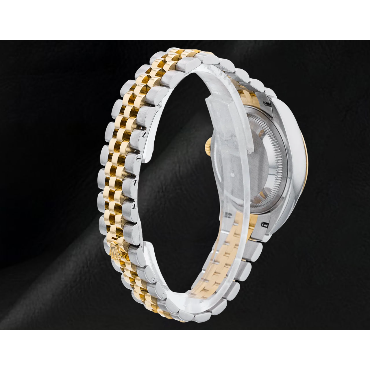 Datejust Rolex 28 mm Damen Geriffelte Lünette Edelstahl Und Gold Armbanduhr 279173