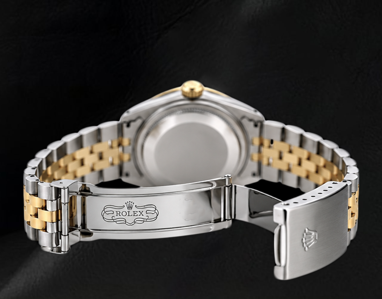 Rolex Datejust 36 mm 16013 Bicolor Uhr Weißes Perlmutt Arabisches Diamantzifferblatt