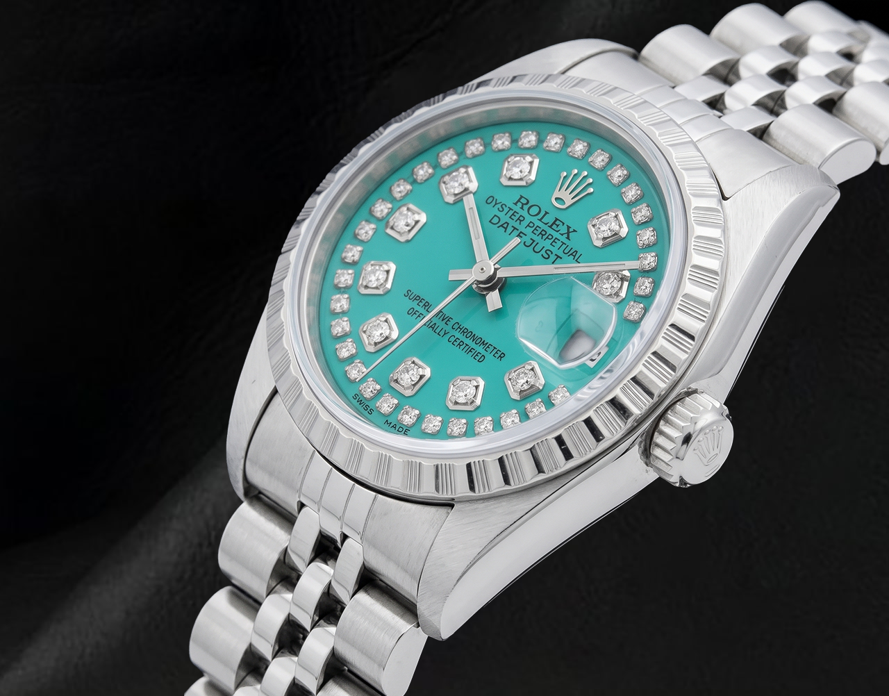 Rolex Datejust 6916 String-Diamantzifferblatt 26 mm Edelstahluhr