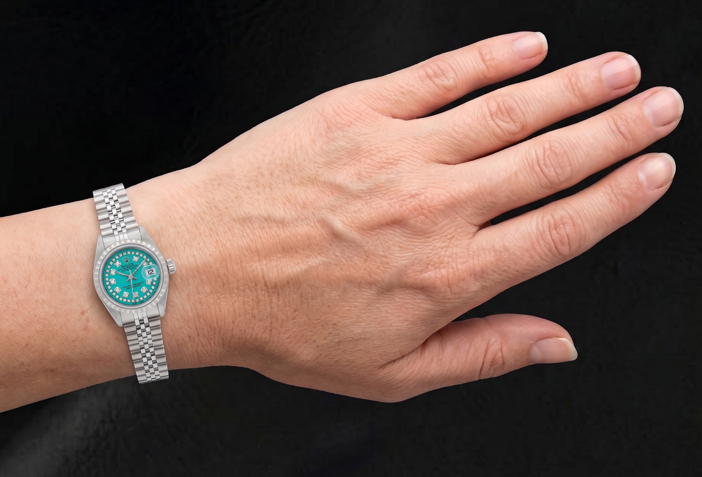 Rolex Datejust 6916 String-Diamantzifferblatt 26 mm Edelstahluhr