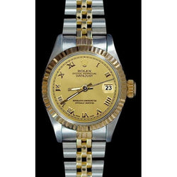 Datejust Rolex Dame Betrachten Edelstahl & Gold Jubilee Champagner Römisches Zifferblatt