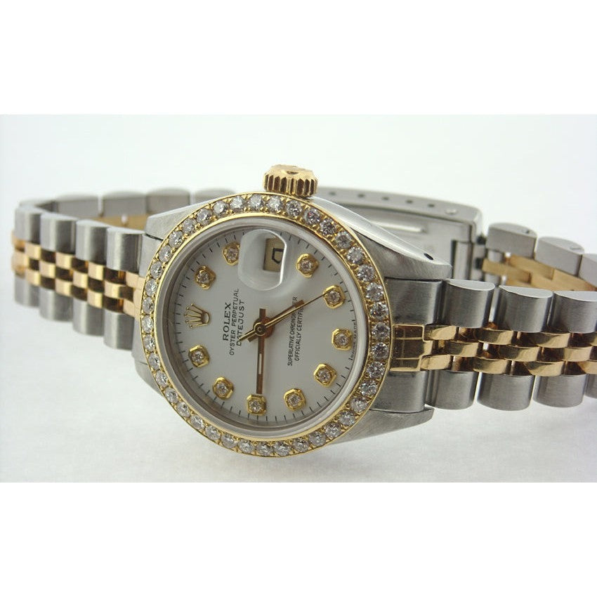 Datejust Rolex weißes Diamantzifferblatt