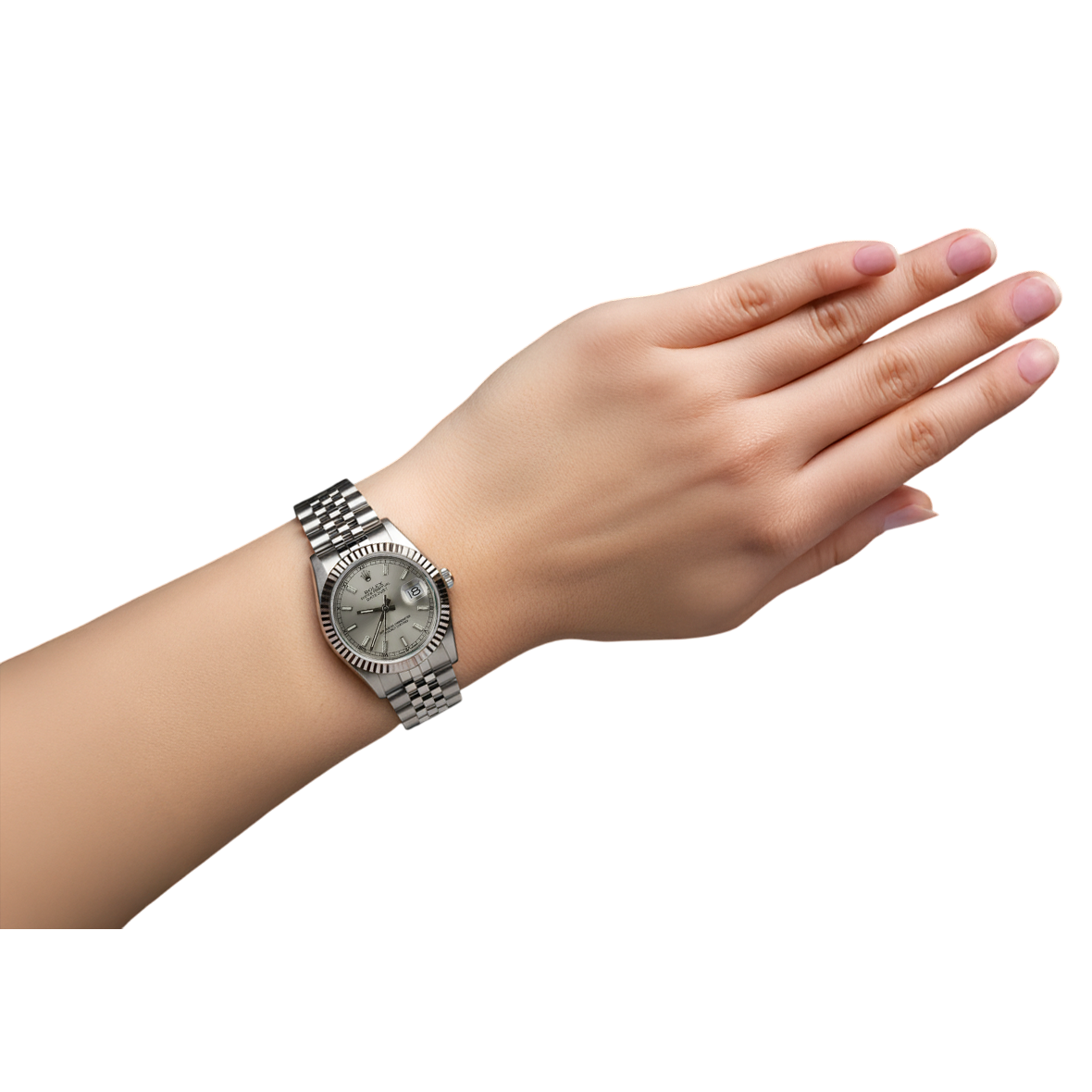 Datejust Rolex Mittelgroß-Uhr, Jubilee-Armband, Edelstahl P4