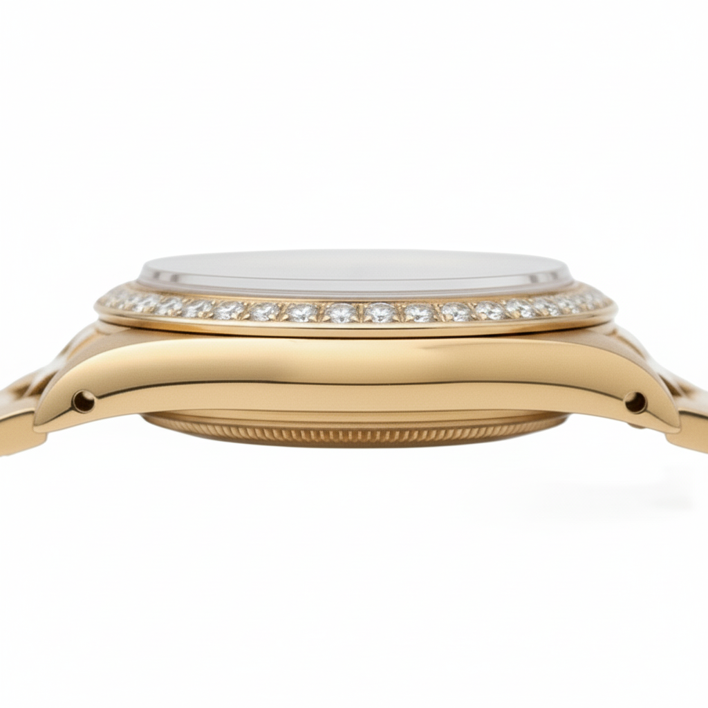 Datejust Rolex Präsidenten-Stil, Diamant-Zifferblatt, Champagner-Zifferblatt, Gold