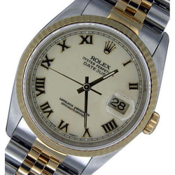 Datejust Rolex Zweifarbig Uhr Herrenuhr römisches Zifferblatt SCHNELLSET
