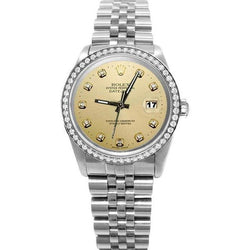 Datejust Uhr Edelstahl Champagner Lünette Rolex Date Just Jubilee