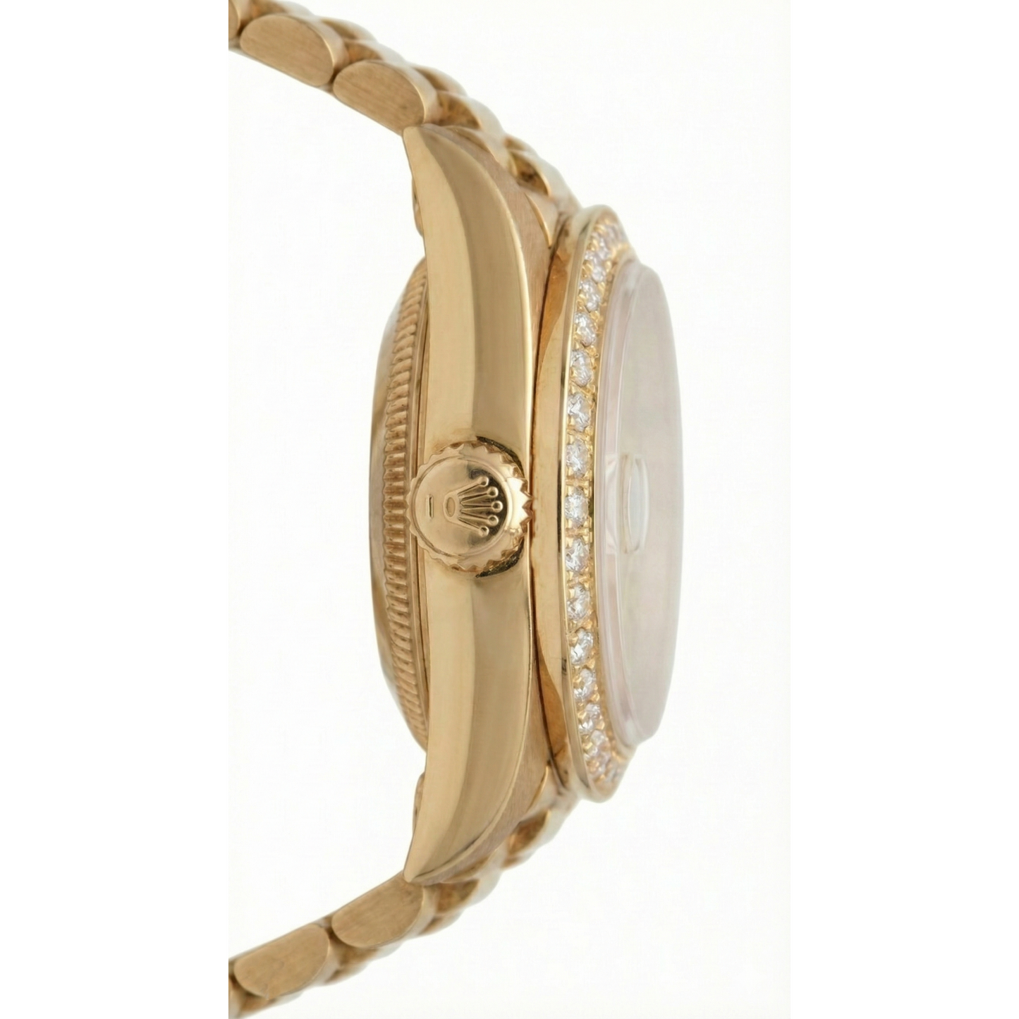 Diamant-Lünette, Champagner, Arabisches Gold, Präsidentenuhr, Rolex Datejust