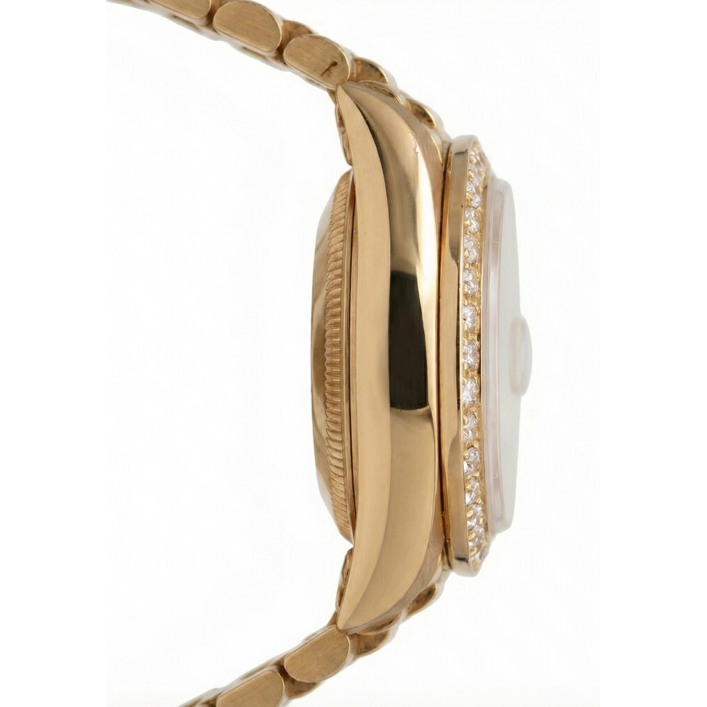 Diamant-Lünette, Champagner, Arabisches Gold, Präsidentenuhr, Rolex Datejust