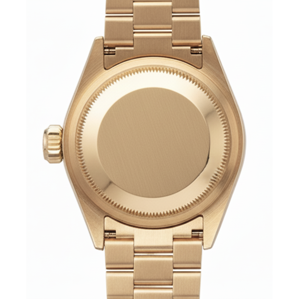 Diamant-Lünette, Pyramide, römisches Zifferblatt, Rolex Datejust-Uhr, Präsident-Stil, Gelbgold