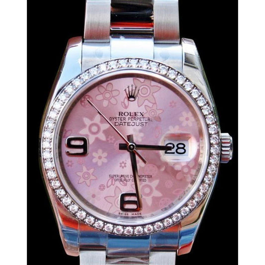 Diamant-Lünette für Damen und Herren, Rolex Datejust, Datumsanzeige, nur SCHNELL EINSTELLEN
