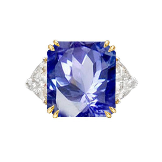 Diamant-Saphir-Verlobungsring mit 7 Karat