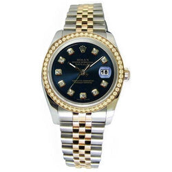 Diamant-Zifferblatt-Lünette Rolex Datejust Uhr Mann zweifarbig