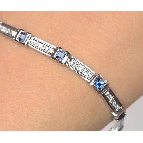 Diamant Damen Armband Ceylon Blue Sapphire Schmuck