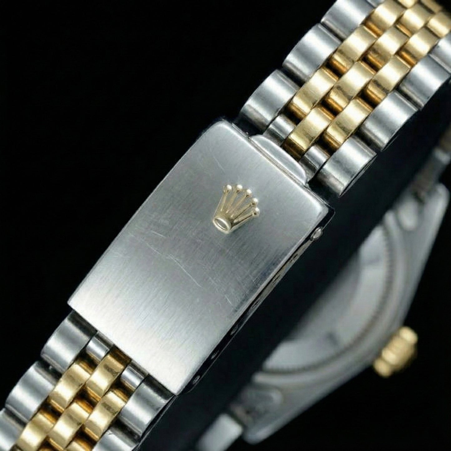 Diamantlünette Rolex Datejust Damenuhr Zifferblatt Jubiläum Edelstahl & Golden