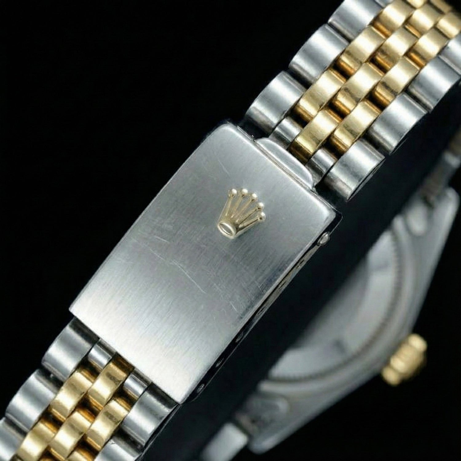 Diamantlünette Rolex Datejust Damenuhr Zifferblatt Jubiläum Edelstahl & Golden