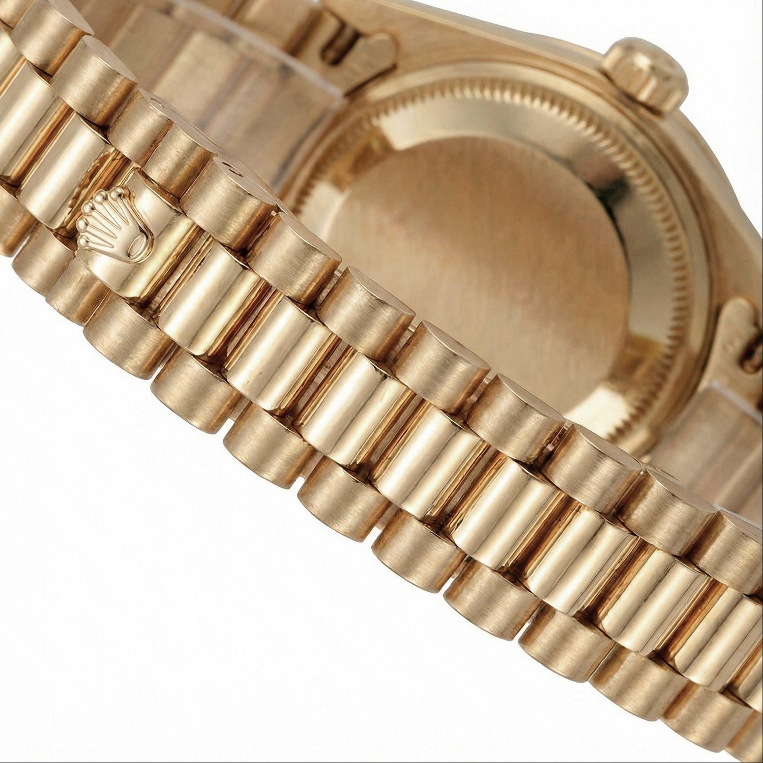 Diamantlünette Rolex Datejust Uhr Dame Präsidentenstil Gold