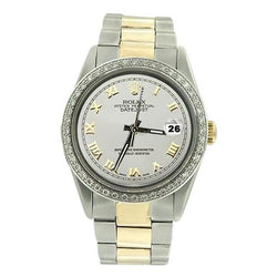 Diamantlünette Rolex Datejust römisches Zifferblatt Rolex-Uhr Oyster SCHNELLES EINSTELLEN