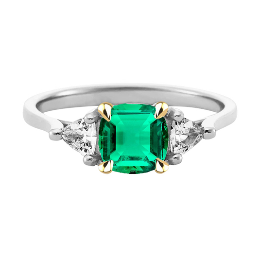 Brillanter Edler Smaragd Edelstein-Ring 3,50 Karat – Hauptansicht
