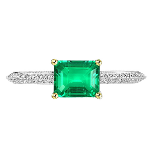 Authentischer Smaragd Edelstein-Ring – Hauptansicht