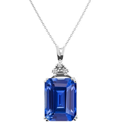 2,50 Karat Kornblumenblauer Saphir Schmuckstein-Anhänger in 14K