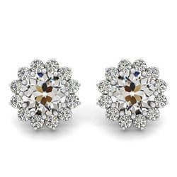 2 Karat Diamant Ohrstecker in 14K Weißgold