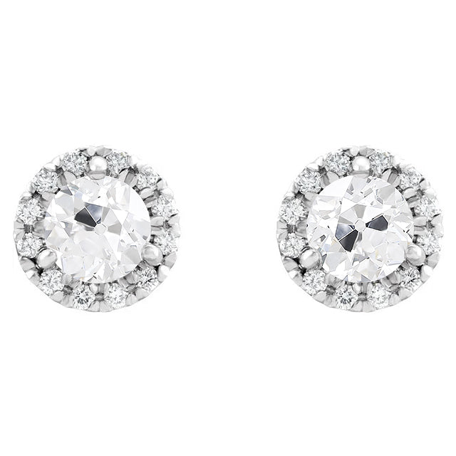 Diamant Ohrringe 5-Karat 14K Weißgold – Hauptansicht