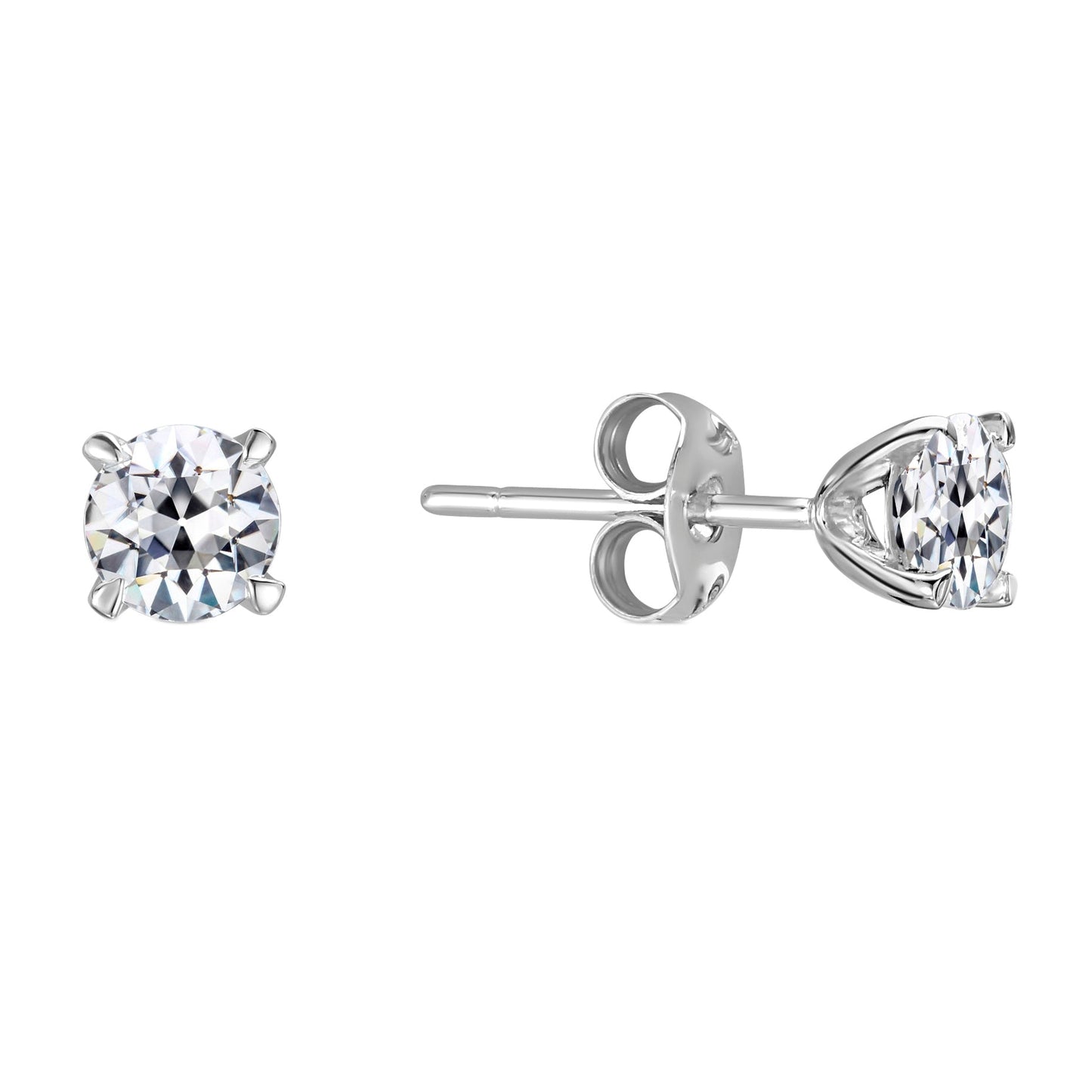 Ohrringe 14 Karat Weißgold mit Diamant – Hauptansicht