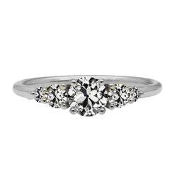 Old Mine Cut Brillant Antragsring 1,50 Karat – 14K Weißgold