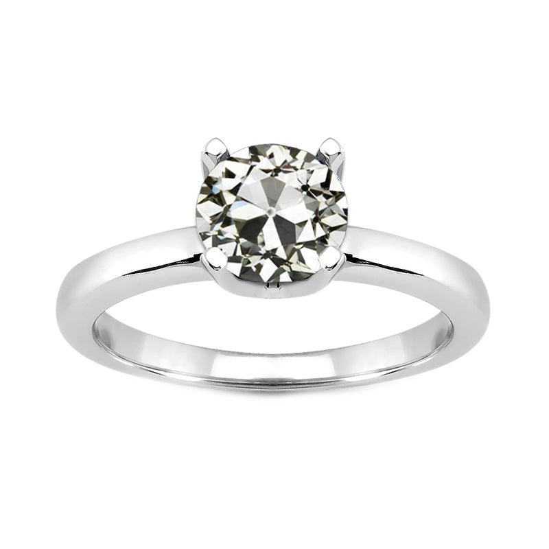 Edler Diamant Solitär-Ring 2-Karat 14K Weißgold – Hauptansicht